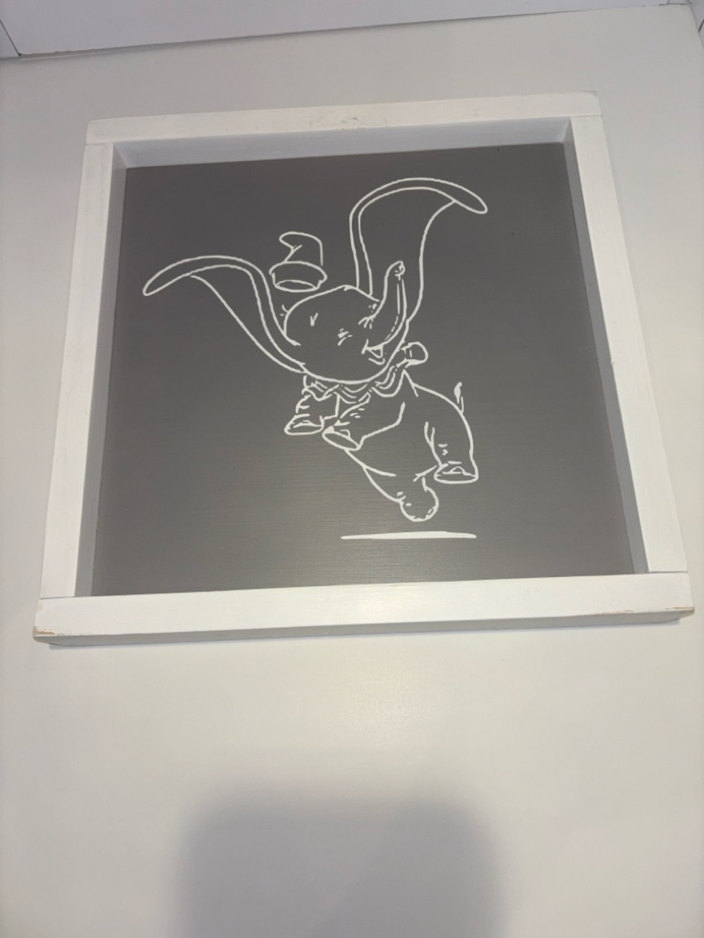 Dumbo Wall print  (Handmade) with Blanket and Cotton/Linen Basket.